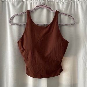 Lululemon Align High-Neck Ribbed Tank - Roasted Brown - Size 8